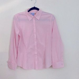 Denver Hayes Fitted shirt, LP, stretch, light pink feels like mostly cotton